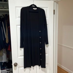 Loft Long Sweater Duster - Black